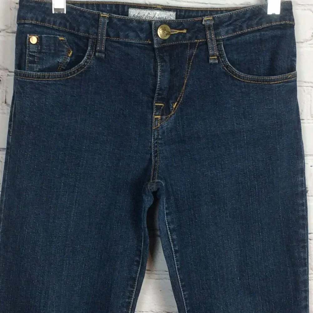 Phat Fashion Silver Label Women’s/Juniors Jeans Size 7 Flare Leg Embroidered Fun